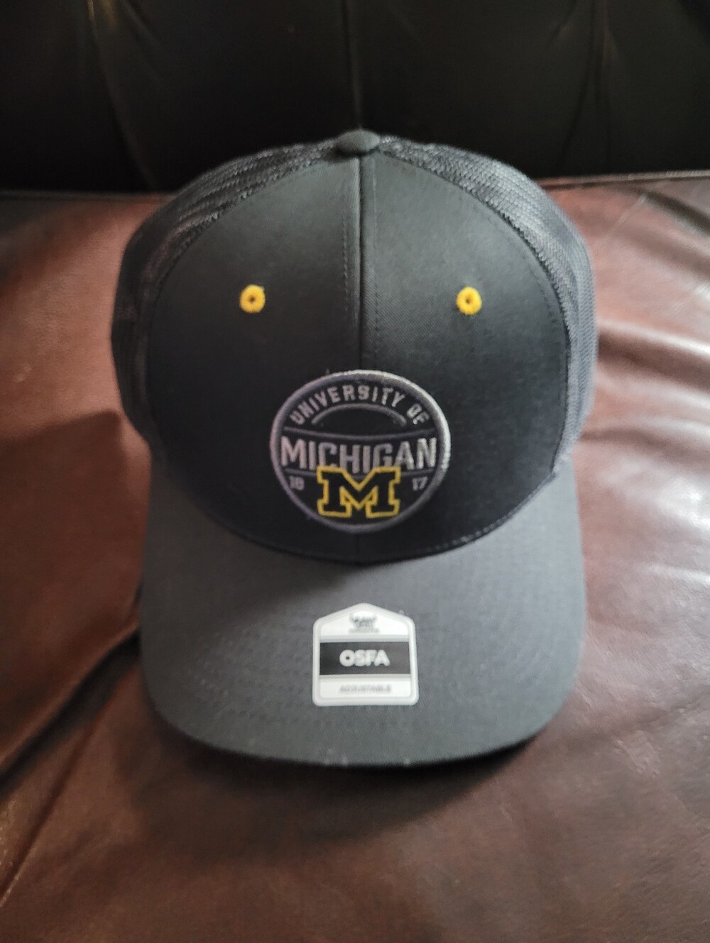 University of Michigan Black & Yellow Logo Trucker Hat